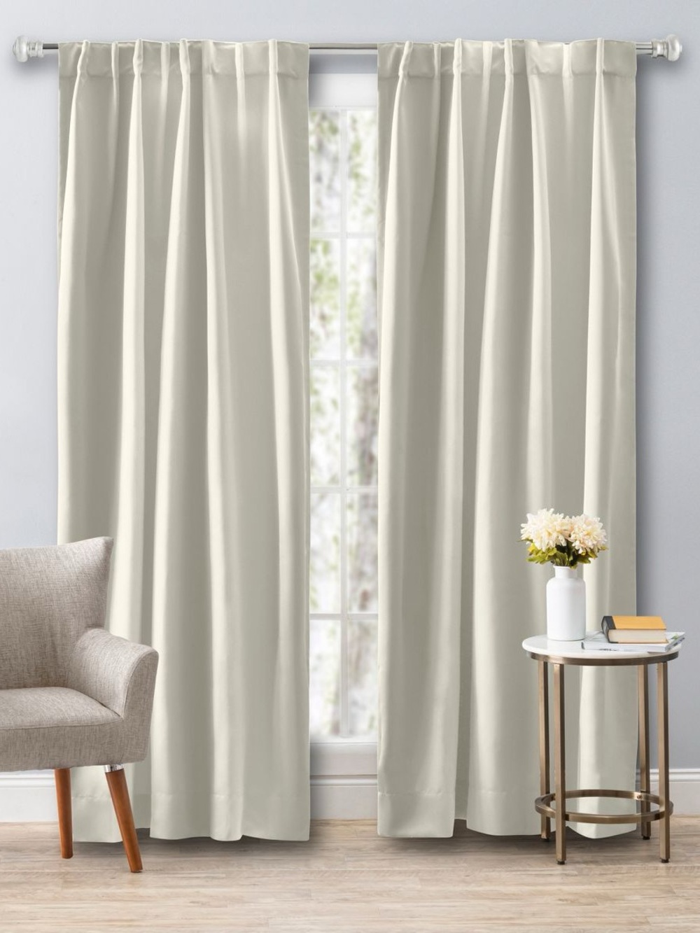 Ricardo Ivory Blackout 2 Way Pocket Panel Curtain
